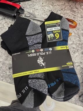New Bundle 16 Pairs U.S. Polo Assn. Men’s Low-Cut Athletic Socks -sz 6-12